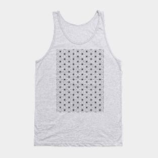 Black Japanese geometric Asanoha Pattern Tank Top